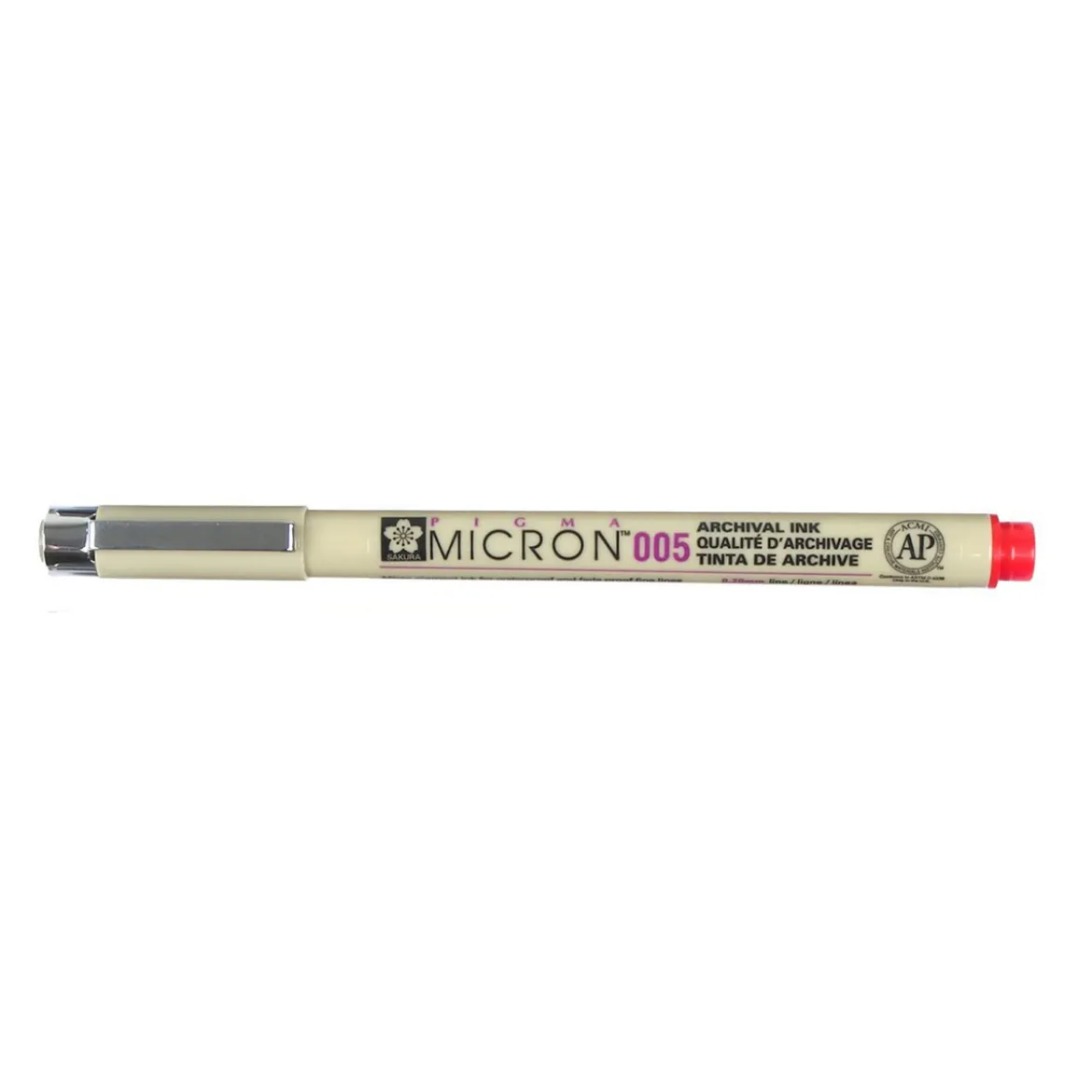 Sakura Pigma Micron 005 Red – röd fineliner 0,2 mm