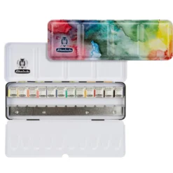 Schmincke Akademie Aquarell Kreatima Edition – akvarell-set med 12 halvkoppar