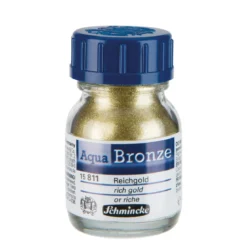 Schmincke Aqua Bronze, vattenlösligt metallicpulver 20 ml, Rich Gold 15 811