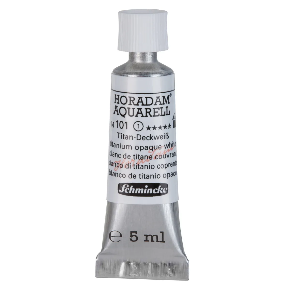 Schmincke Horadam akvarellfärg 5 ml – Titanium opaque white 101