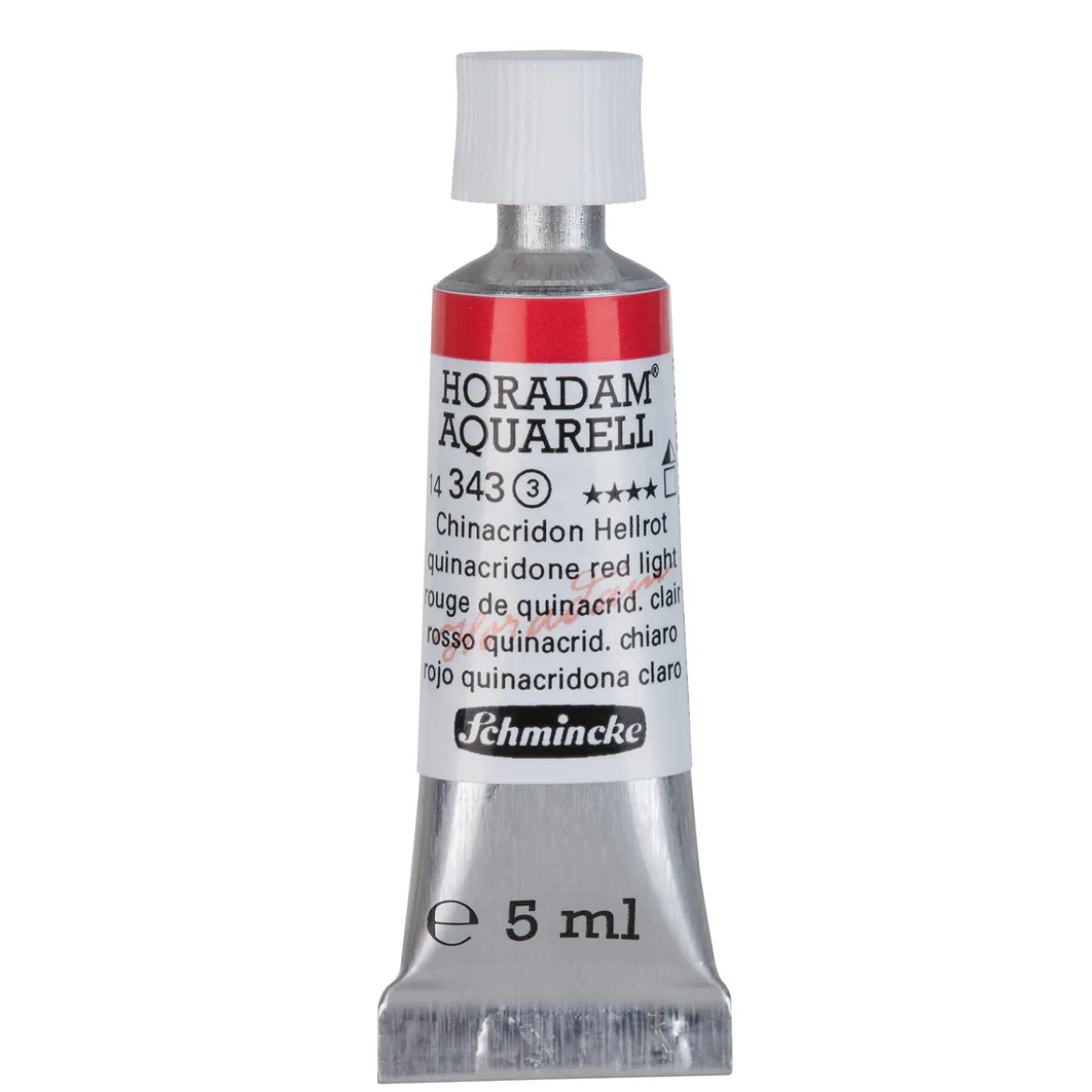 Schmincke Horadam akvarellfärg 5 ml – Quinacridone red light 343