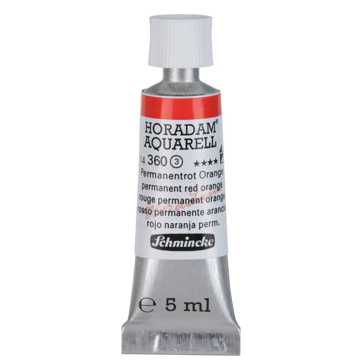 Schmincke Horadam akvarellfärg 5 ml – Permanent red orange 360
