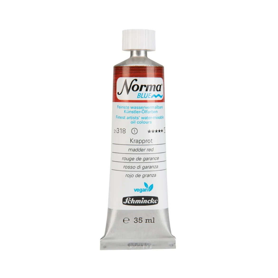 Schmincke Norma Blue vattenlöslig oljefärg 35 ml Madder red 21318
