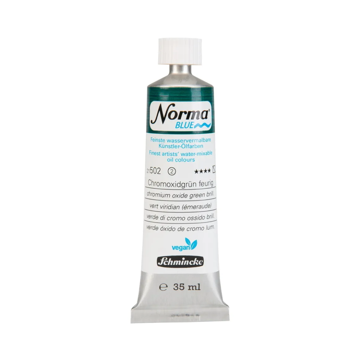 Schmincke Norma Blue vattenlöslig oljefärg 35 ml Chrome oxide green brilliant 21502