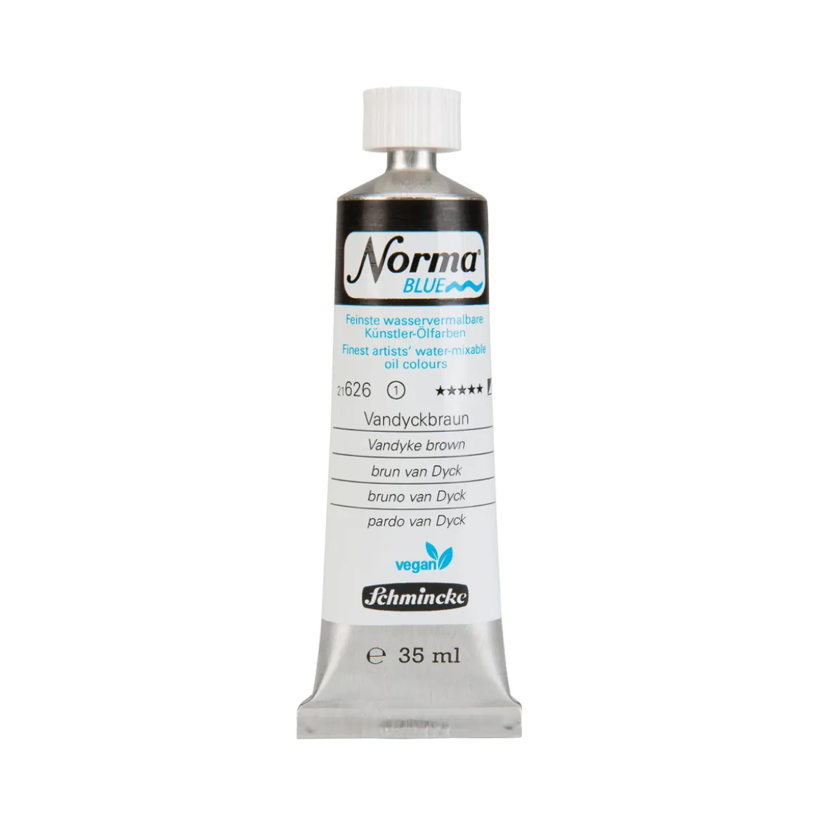 Schmincke Norma Blue vattenlöslig oljefärg 35 ml Vandyke brown 21626