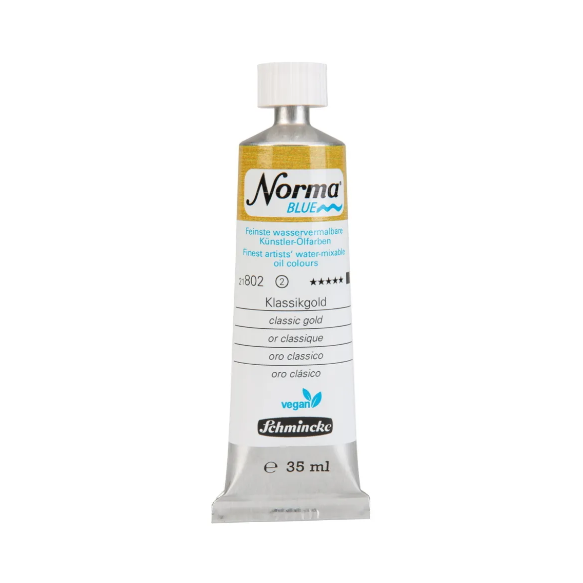Schmincke Norma Blue vattenlöslig oljefärg 35 ml Classic gold 21802