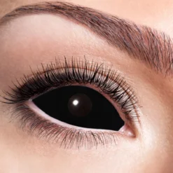Sclera linser Black Eye, nattsvarta & heltäckande Ø22 mm linser