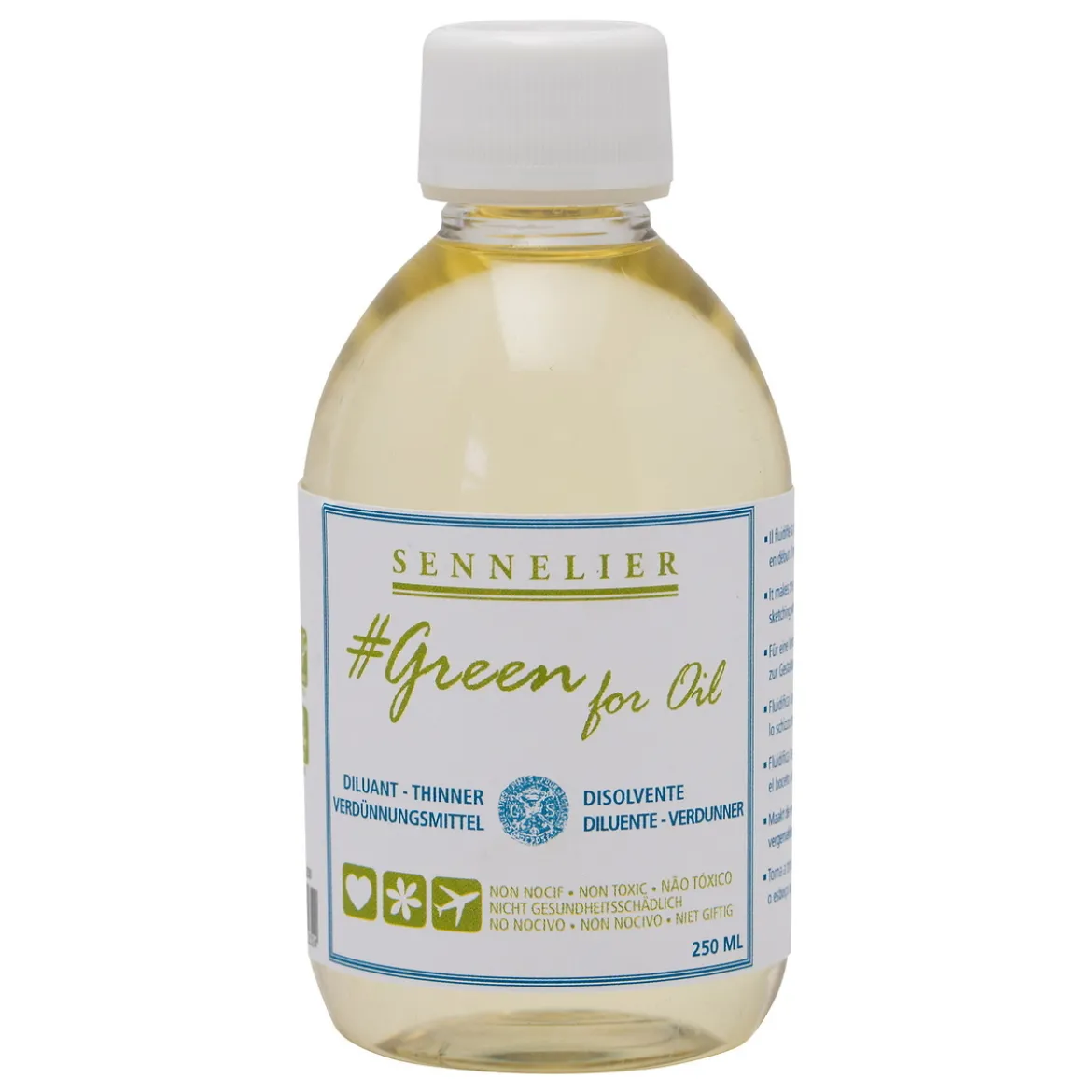 Sennelier Green for Oil Thinner, förtunningsmedel för oljefärg, 250 ml
