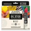 Sennelier Startset Oil Sticks – 6 gedigna kritor av oljefärg á 13 cm, Ø20 mm