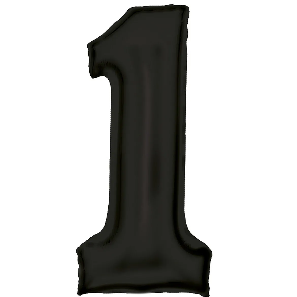 Sifferballong 86 cm hög, mattsvart siffran 1 – pynta födelsedagskalaset!
