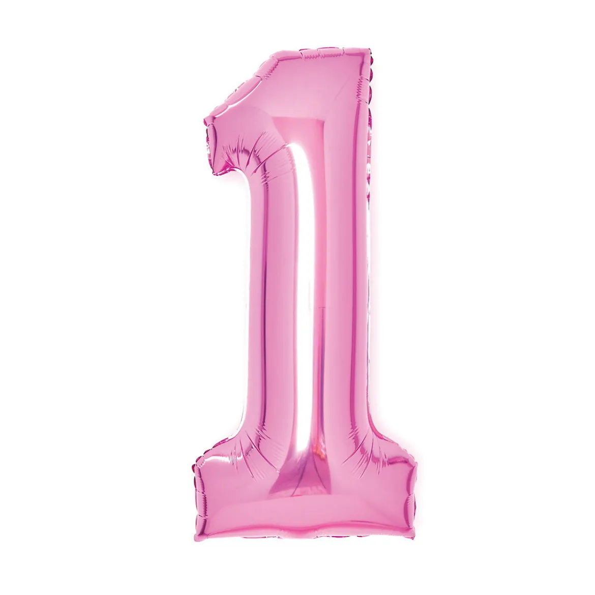 Sifferballong 66 cm hög, rosa metallic siffran 4 – pynta födelsedagskalaset!