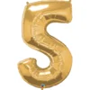 Sifferballong 5 Guld 66 cm