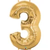 Sifferballong 6 Guld 66 cm