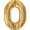 Sifferballong 0 Guld 66 cm
