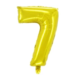 Sifferballong 7 Guld 60 cm
