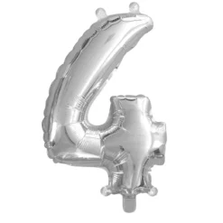 Sifferballong 4 Silver 60 cm
