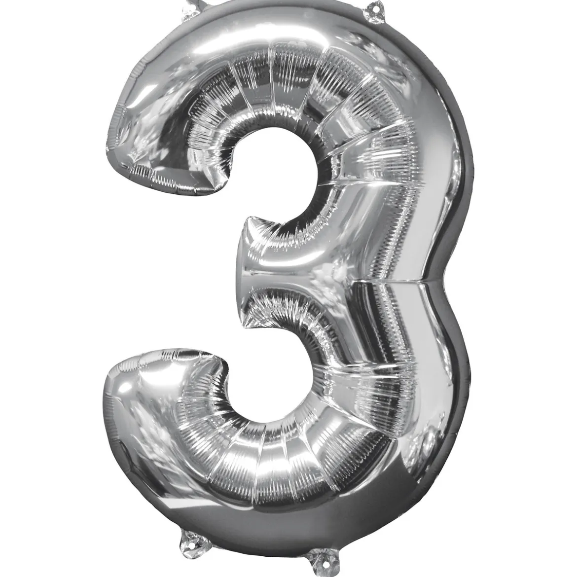 Sifferballong 3 Silver 66 cm