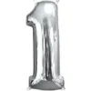 Sifferballong 4 Silver 66 cm