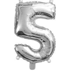 Sifferballong 5 silver 32 cm
