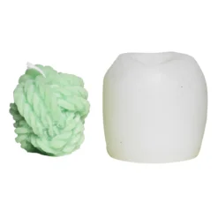 Silikonform för att gjuta ljus – garnform – 7,6×7,6×7,2 cm