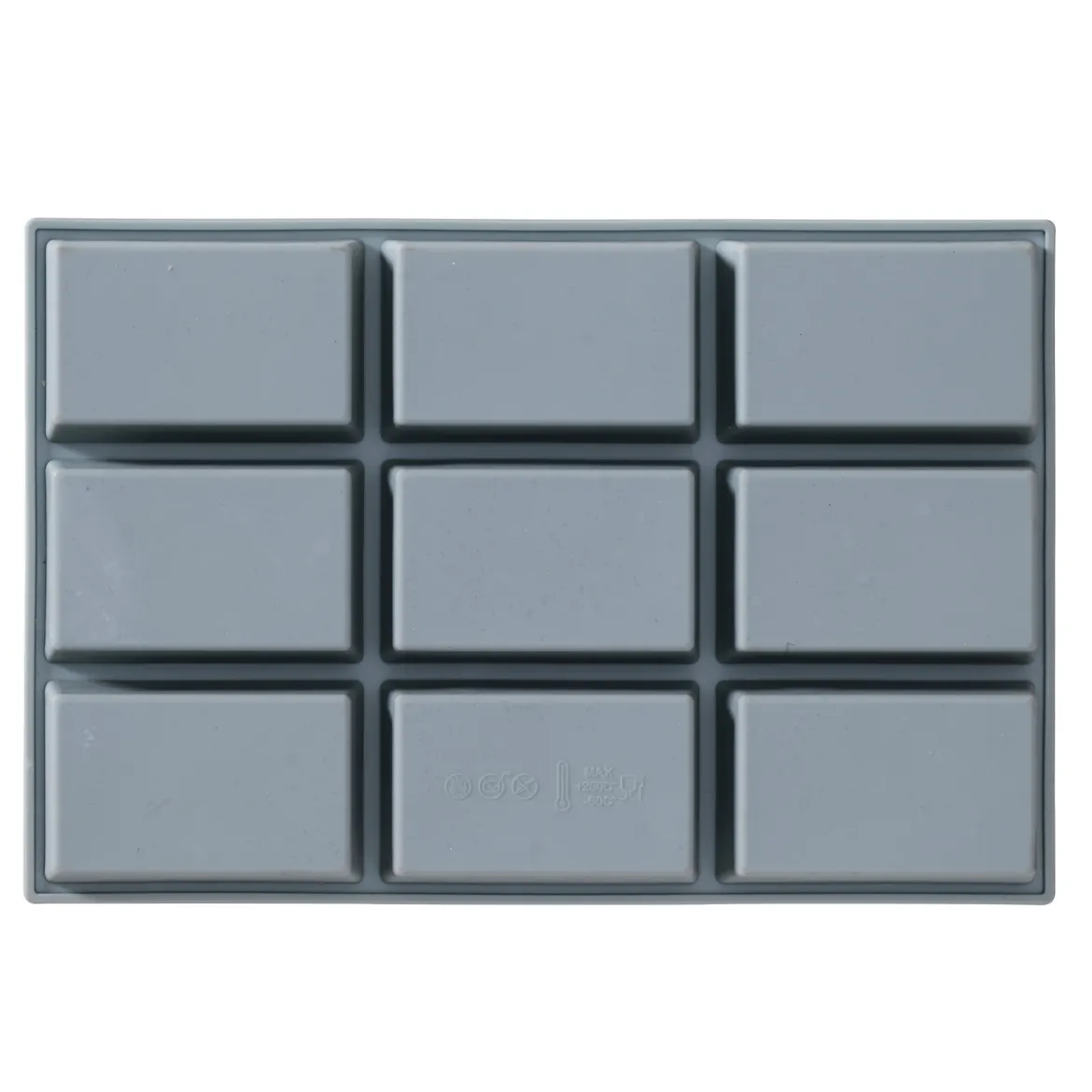 Silikonform för livsmedel 9 rektangulära fördjupningar, 30×20×3 cm