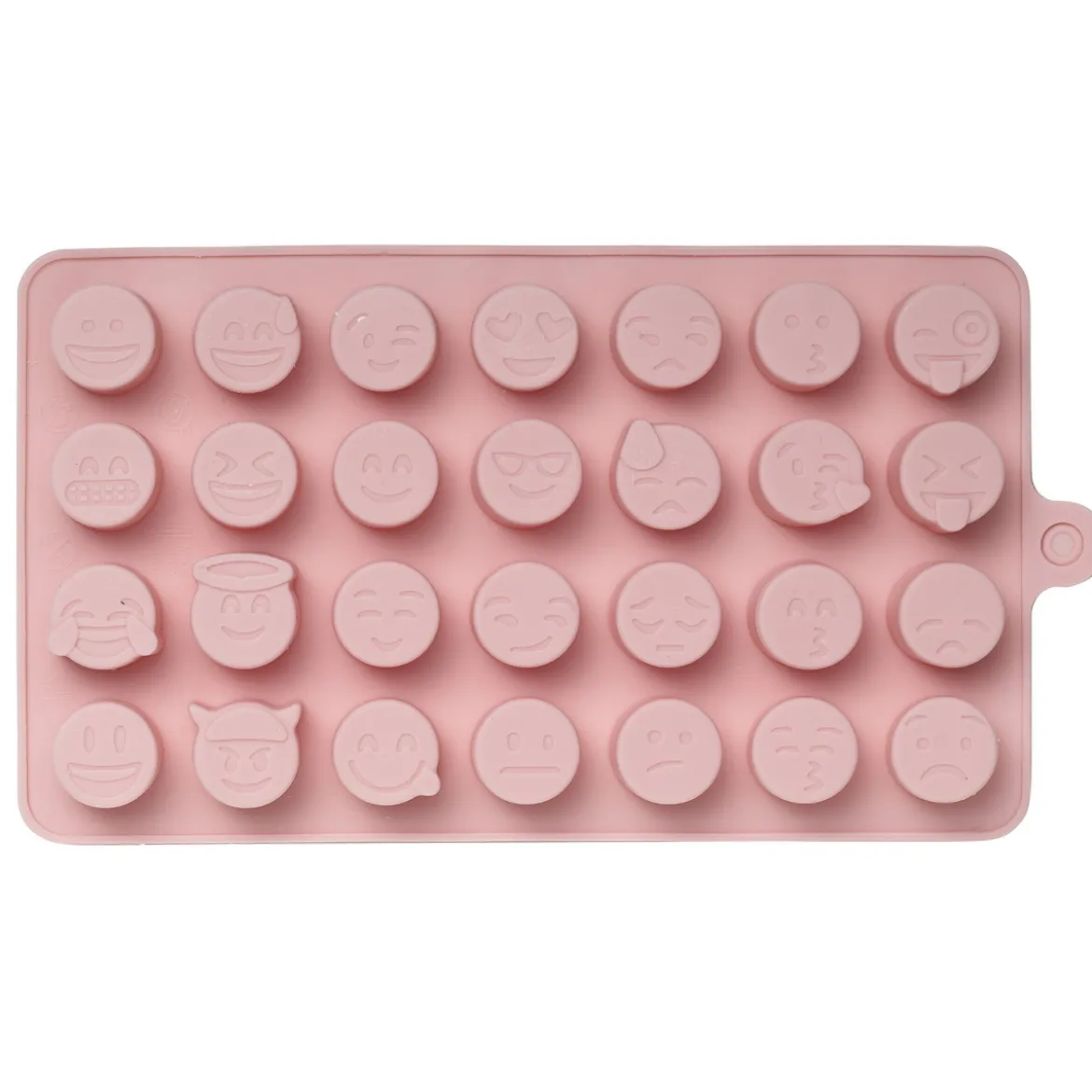 Silikonform 28 smileys av alla sorter! Gjutform för livsmedel, betong, resin m.m. 20×11×1,5 cm