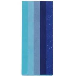 Silkespapper 5 ark à 70×50 cm, blå mix. 14 g/m²