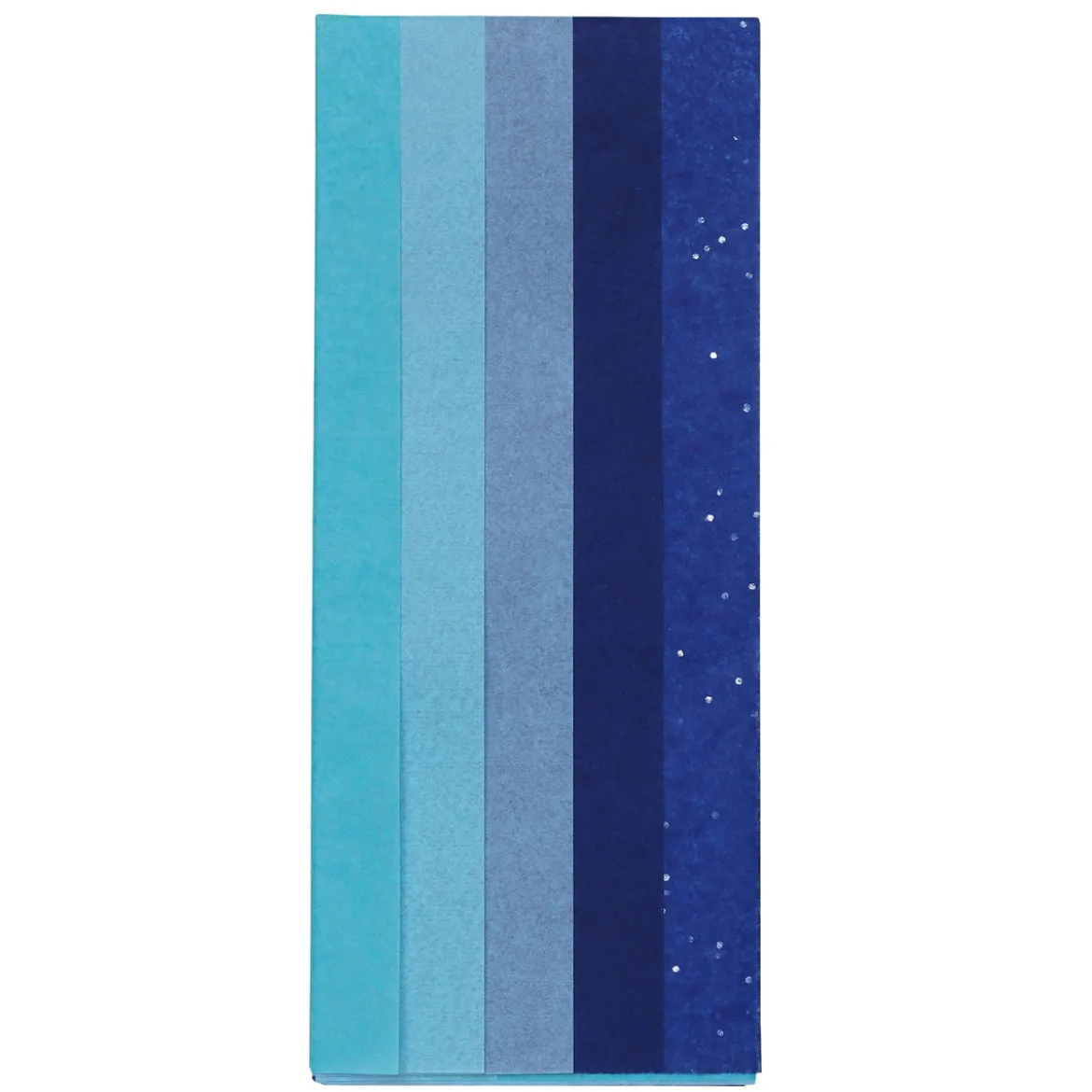 Silkespapper 5 ark à 70×50 cm, blå mix. 14 g/m²