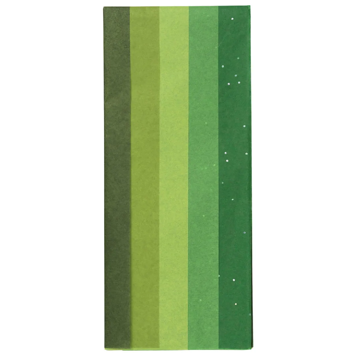 Silkespapper 5 ark à 70×50 cm, grön mix. 14 g/m²