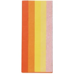 Silkespapper 5 ark à 70×50 cm, gul & orange mix. 14 g/m²