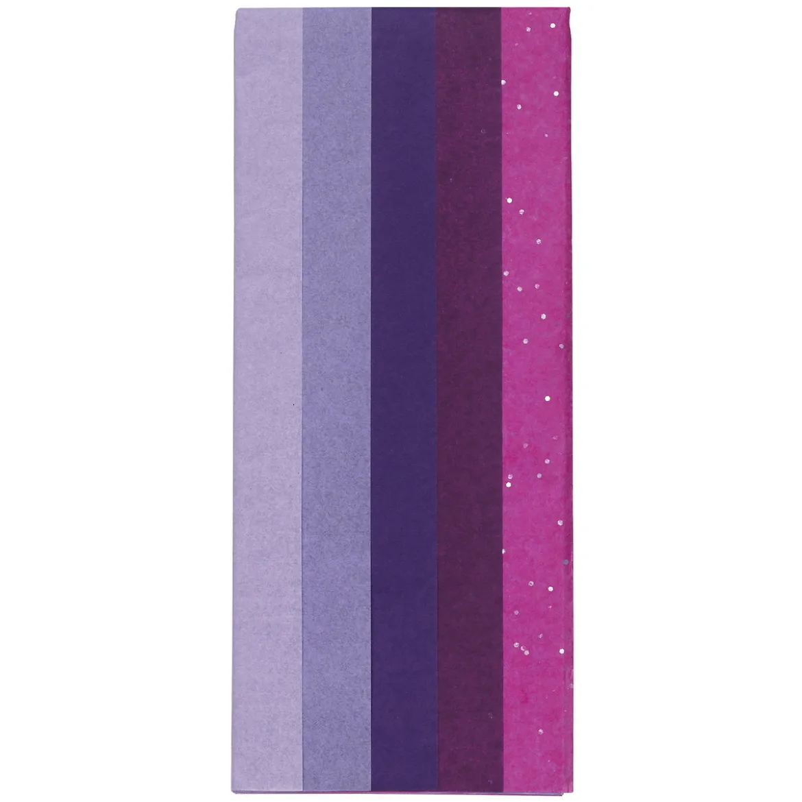 Silkespapper 5 ark à 70×50 cm, lila mix. 14 g/m²