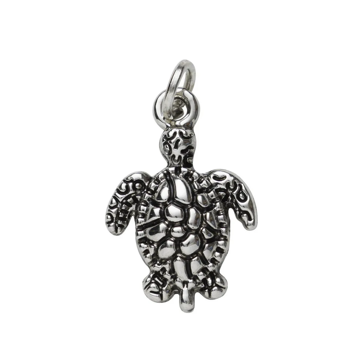 Silverfärgat hänge charm sköldpadda 12,8×19 mm