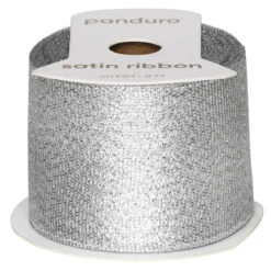 Silvrigt glitterband – 8 m långt 40 mm brett