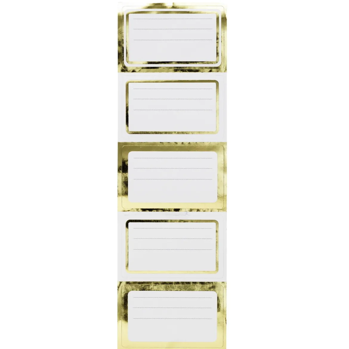 Självhäftande etiketter ramar i guldmetallic 100 st. Varje etikett är 58×36 mm