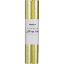 Självhäftande glitterpapper guld, 2 rullar à 25×100 cm