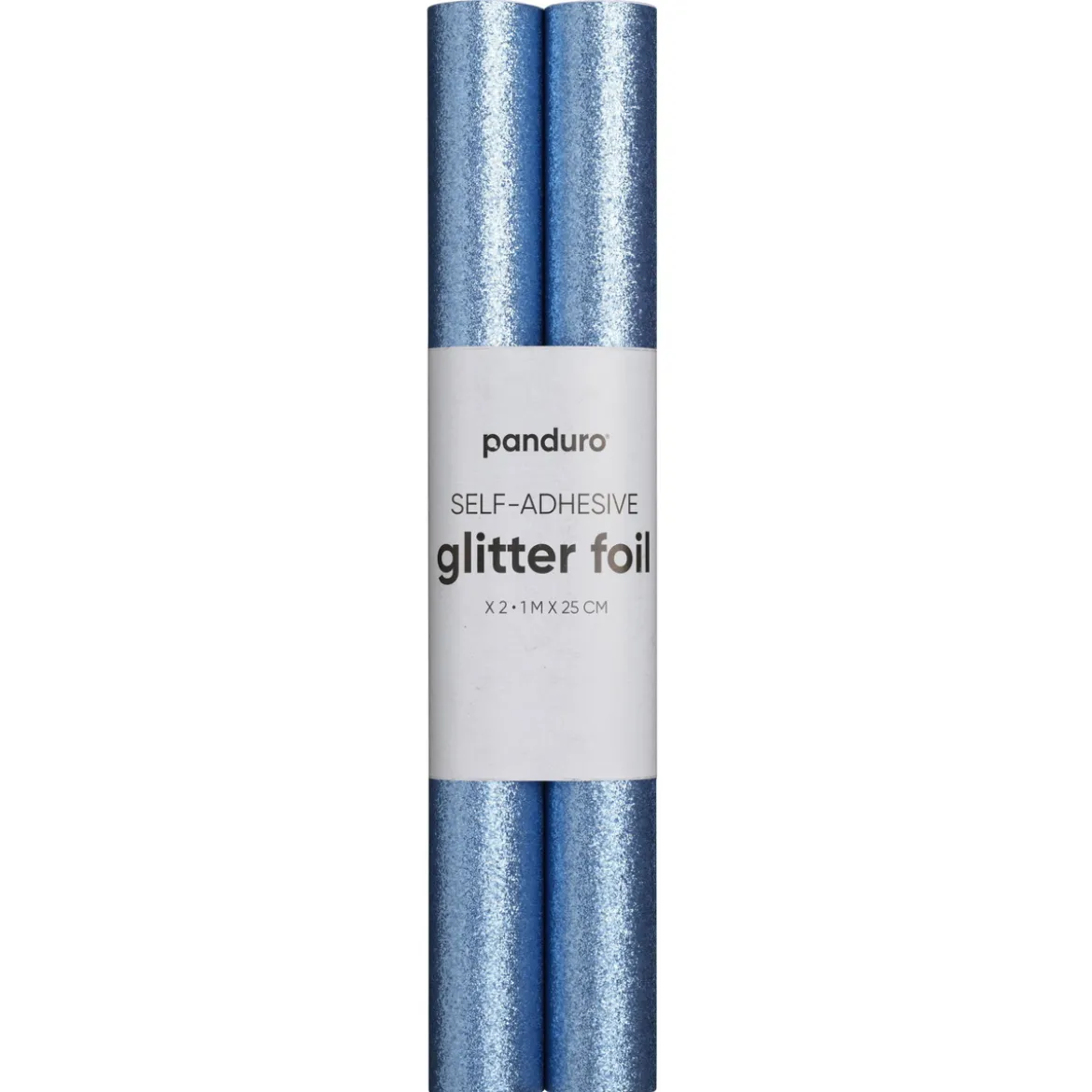 Självhäftande glitterpapper klarblå, 2 rullar à 25×100 cm
