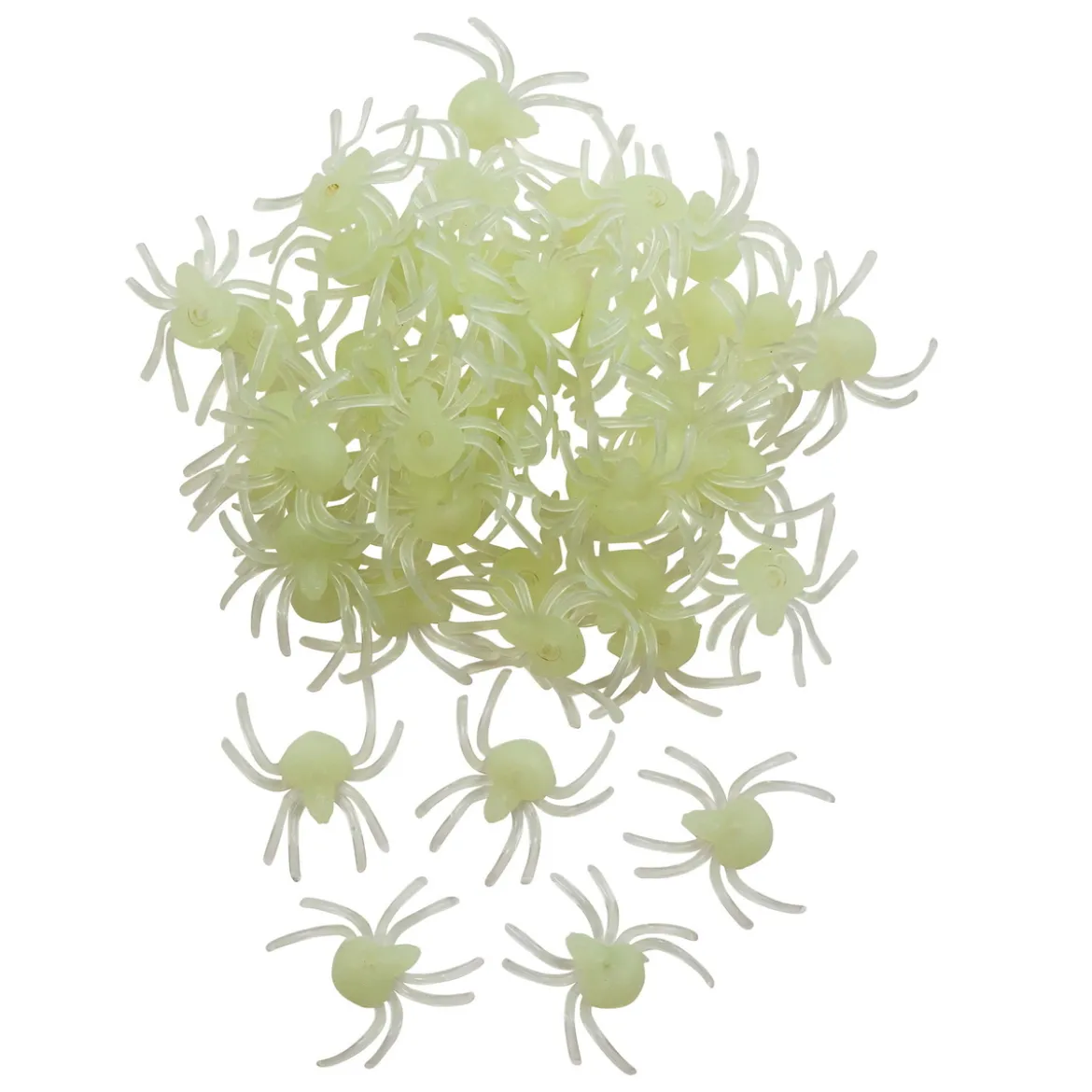 50 självlysande / glow in the dark spindlar – spring för livet!