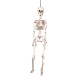 Skelett i plast för halloween 90 cm med rörliga leder