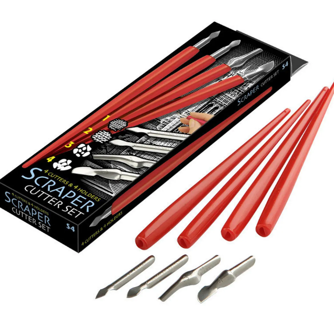Skrapkniv med handtag 5-pack