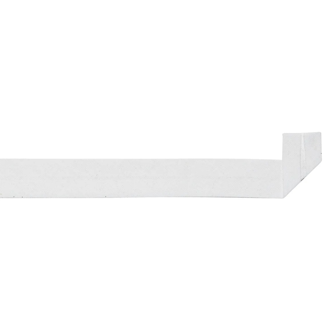 Skråband 20 mm bomull vit