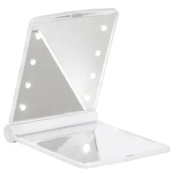Sminkspegel med ljus Mini – 8,5×11×1 cm hopfälld