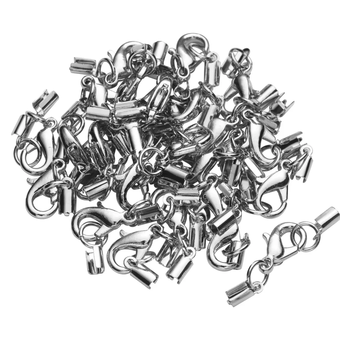 Smyckeslås silverfärg 10st