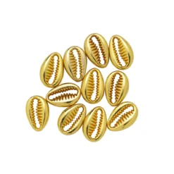 Snäckpärlor guld 12mm 30st