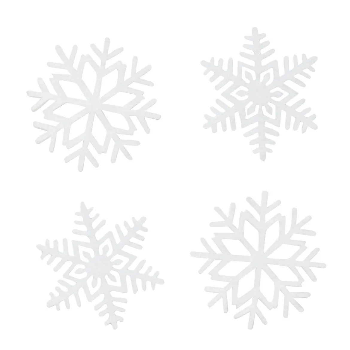 Snöflingor av filt 36 st.