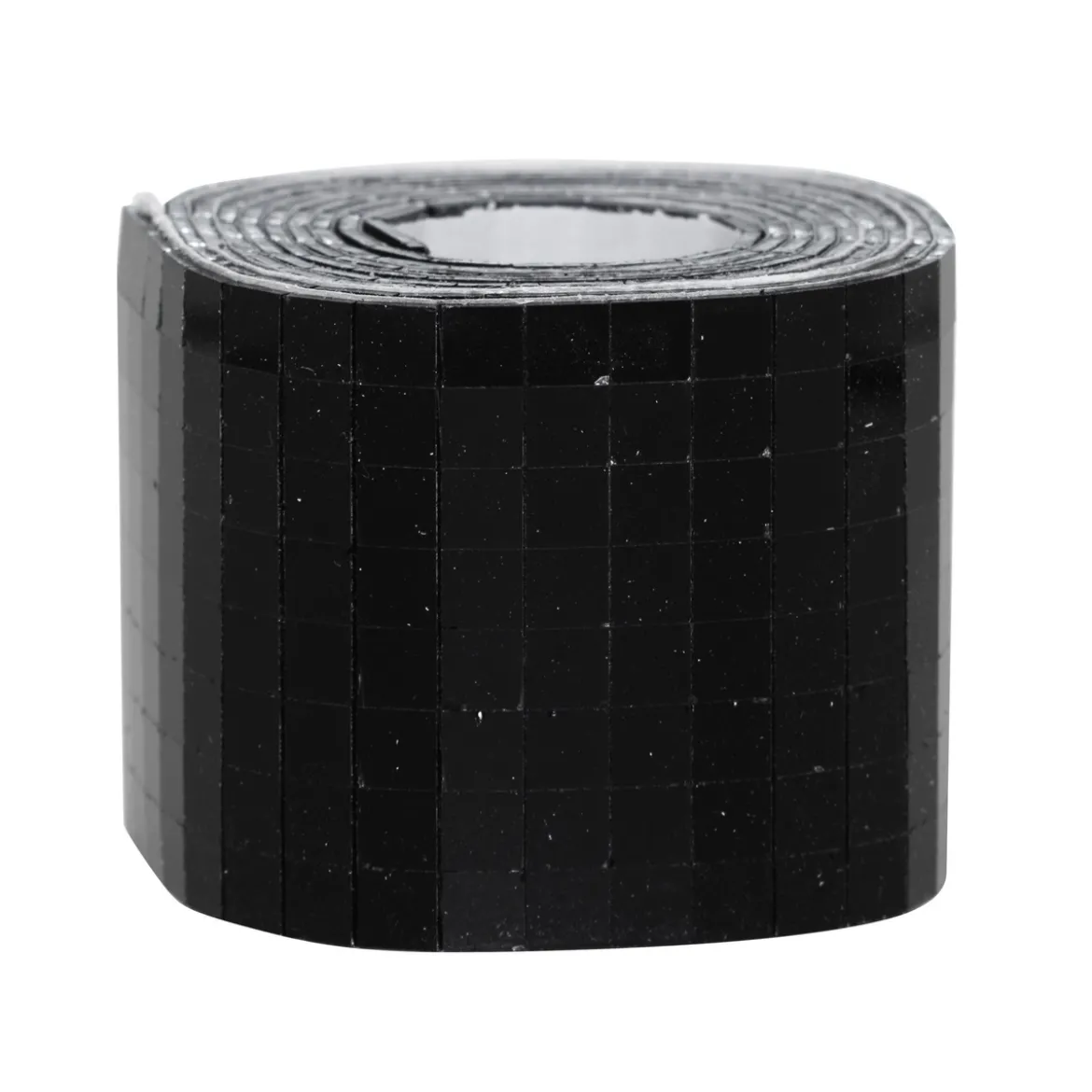 Spegelmosaik av svart glas på rulle, självhäftande, 800 st. 5×5 mm rutor