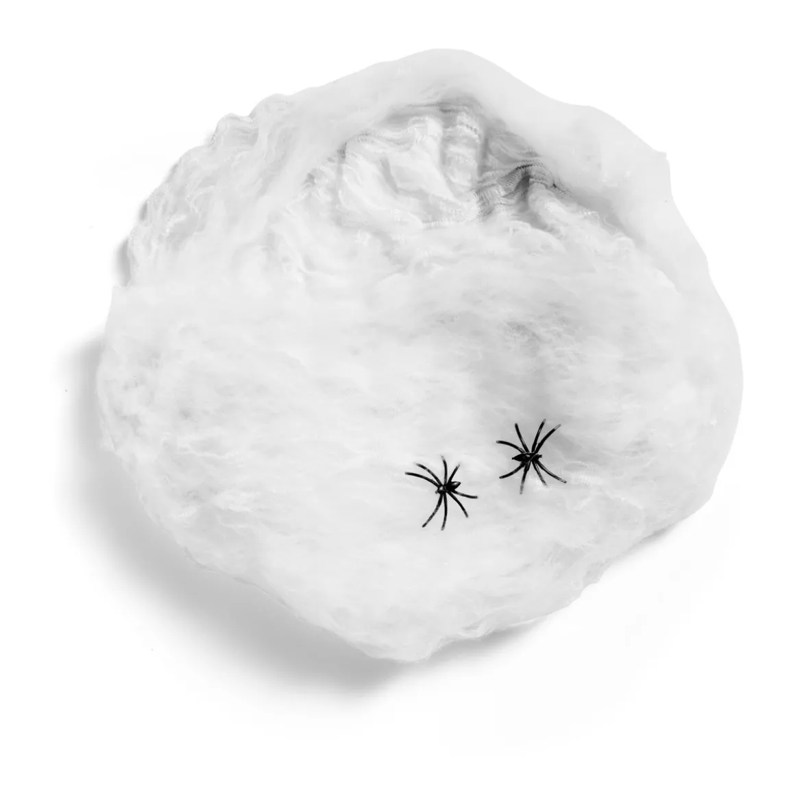 Spindelväv spindelnät till halloween 40g + 2 spindlar (av plast!)