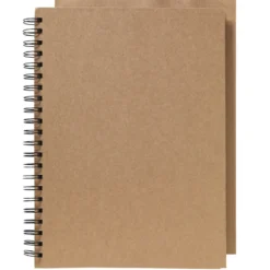 Spiralalbum A4 (210×297 mm) med 40 naturfärgade bruna ark