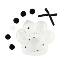 Squeezy squeeze katt-tass! Klämvänlig transparent klämleksak 7,5×6 cm