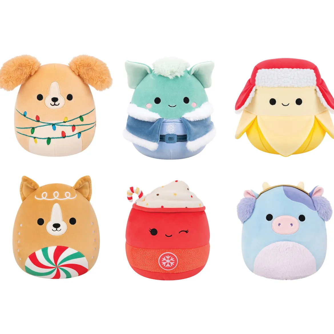 Squishmallows Christmas 2025 – 19 cm höga, pris per styck, säljs assorterat online
