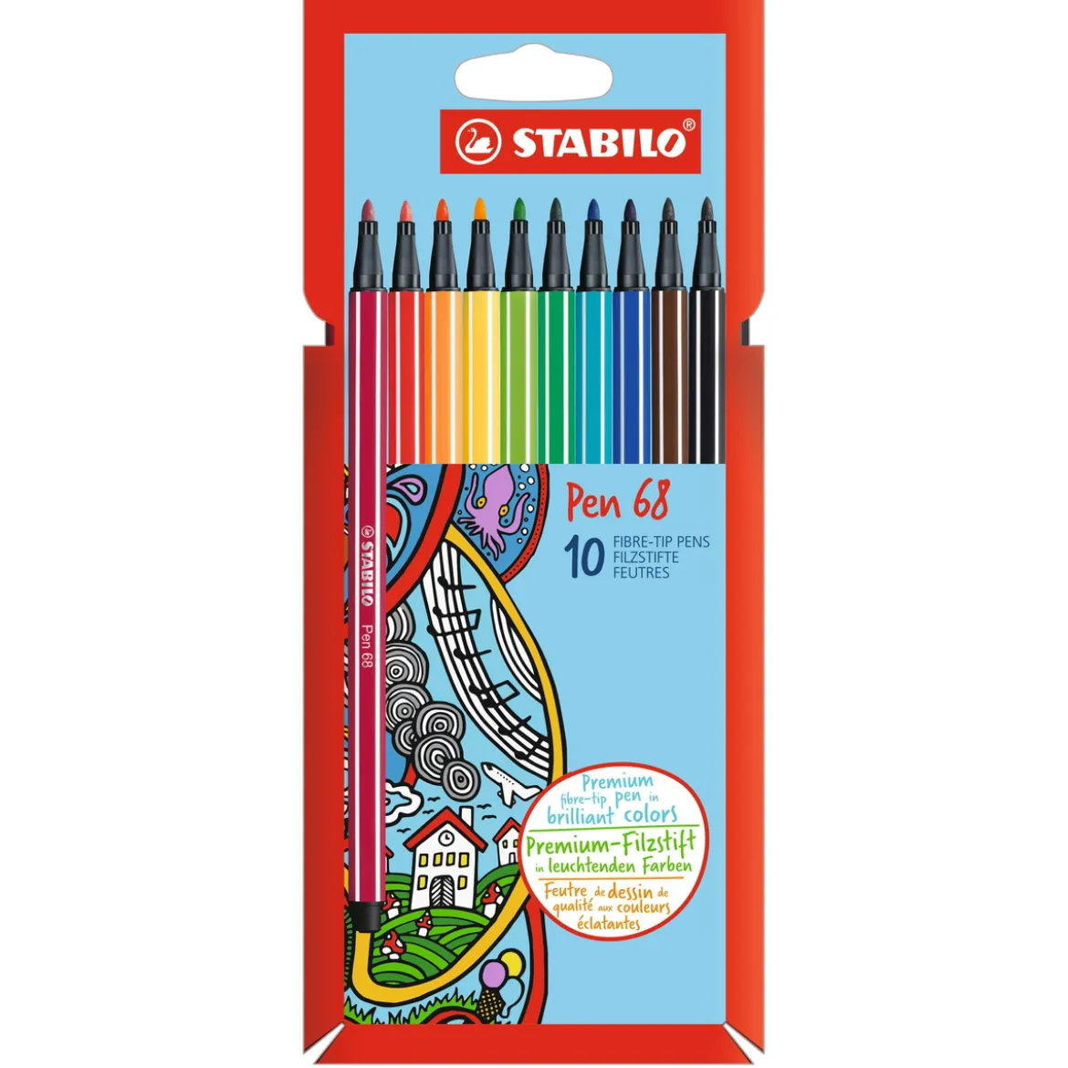 Stabilo Pen 68 Basic 10-pack